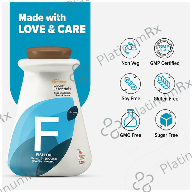 MyFitFuel Fish Oil Omega 3 1000mg Soft Gelatin Capsule 100 capsules