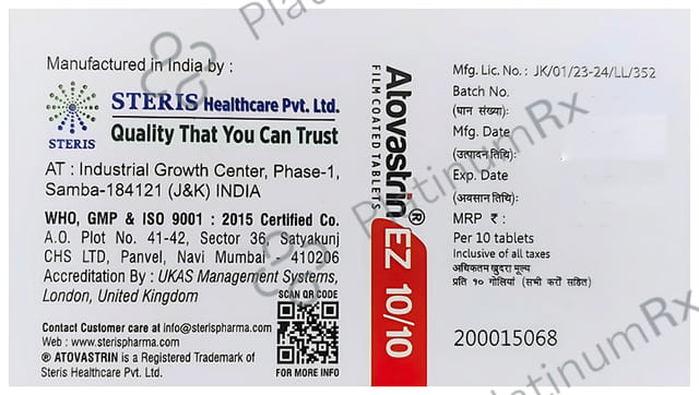 Atovastrin EZ 10/10mg Tablet 10s