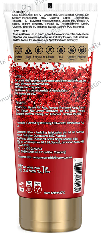 RF Skincare Australia Ultra Light UV Full Day Protection SPF 50 PA+++ Cream 100gm