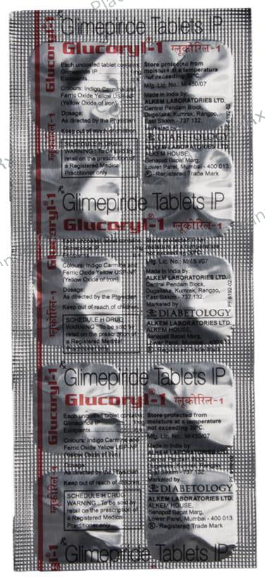 Glucoryl 1mg Tablet 10s
