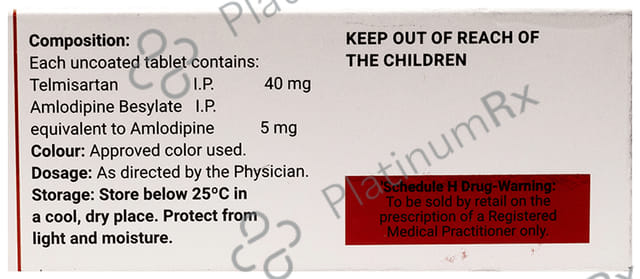 Telmireg A 5/40mg Tablet 10s