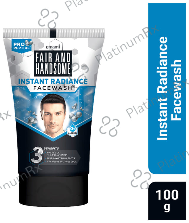 Emami Fair and Handsome Instant Radiance Face Wash 100 gm