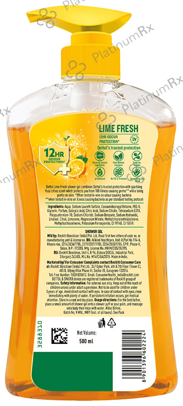 Dettol Bodywash & Shower Gel - pH Balanced & Soap Free Lime Fresh
