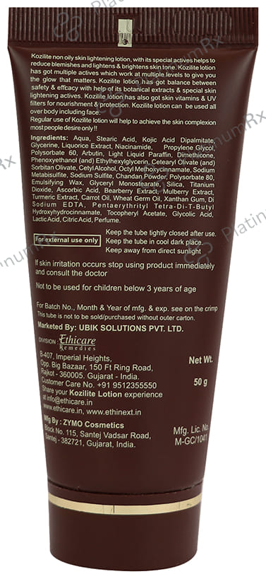 Kozilite Non Oily Skin Lightening Lotion 50gm