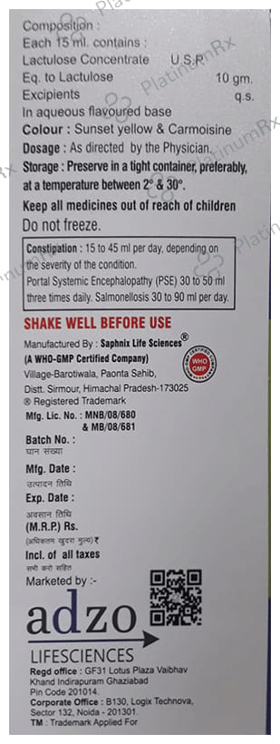Adzolex Plus 10000mg Sugar Free Oral Solution 100ml