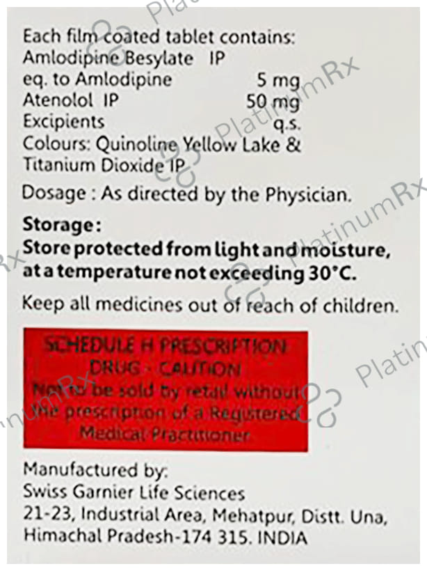 Dipincare 5/50mg AT Tablet 15s