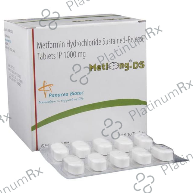Metlong DS SR 1000mg Tablet 10s