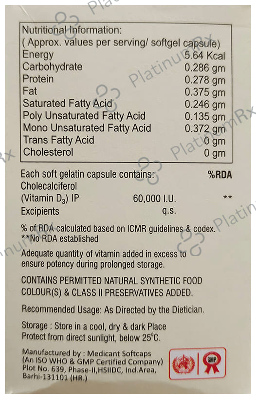 Curen D 60000IU Softgel Capsule 10s