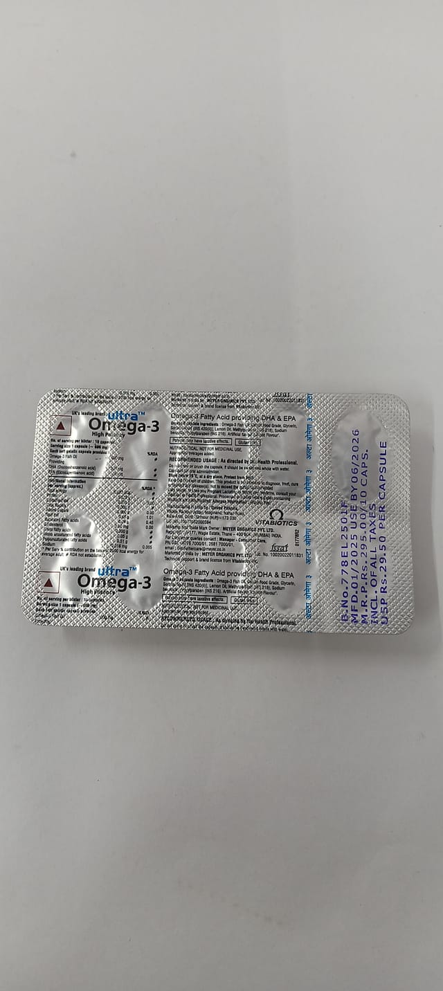 Ultra Omega 300/60/600mg Capsule 10s