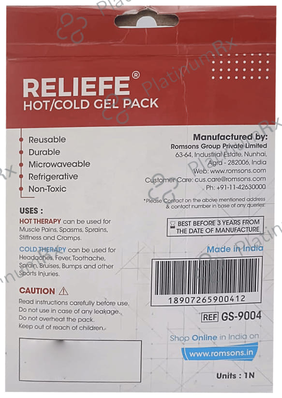 Romsons Reliefe Reusable Hot/Cold Gel pack Large