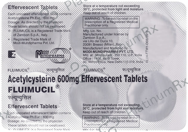 Fluimucil 600mg Effervescent Tablet 6s