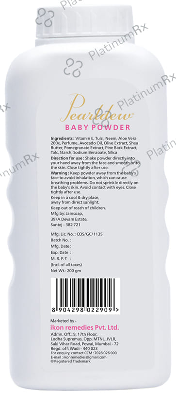 Pearldew Baby Powder (200gm Each) 1 Bottle