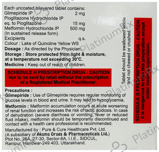 Switglim MP 2/15/500mg Tablet 15s