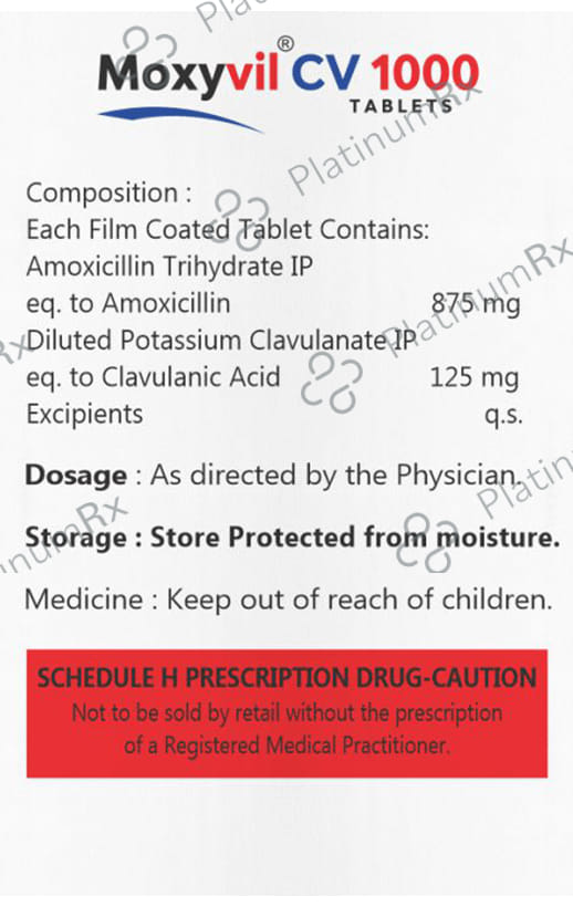 Moxyvil CV 1000mg Tablet 10s