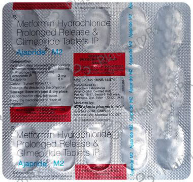 Ajapride M 2/500mg Tablet PR 15s