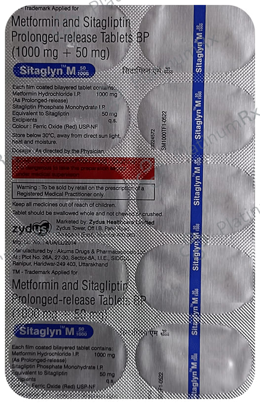 Sitaglyn M 50/500mg Tablet PR 10s