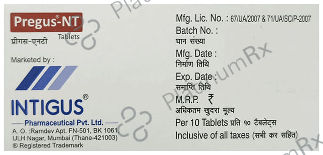 Pregus NT 75mg/10mg Tablet