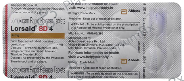 Lorsaid SD 4mg Tablet 10s