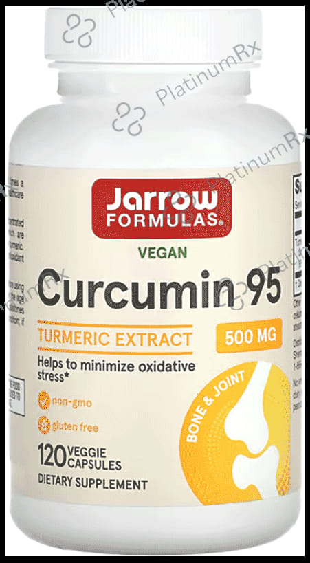 Jarrow Formulas Turmeric Extract Curcumin 95 Veggie Capsule - For Antioxidant Support