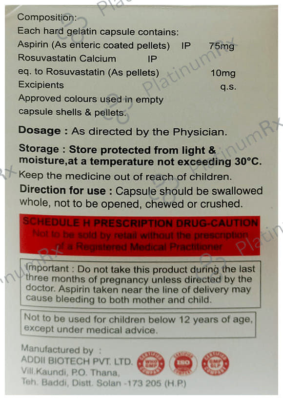 Rosedeep A 10/75mg Capsule 10s