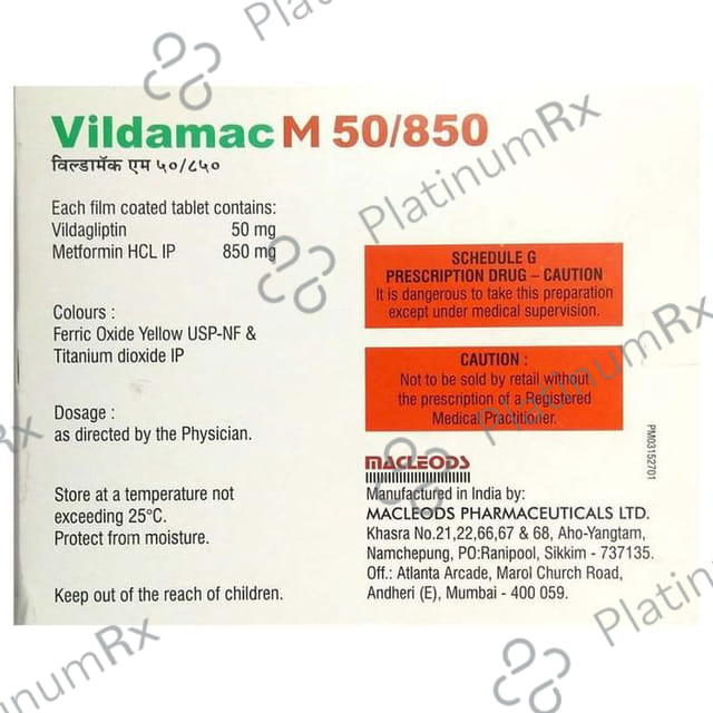 Vildamac M 850/50mg Tablet 15s