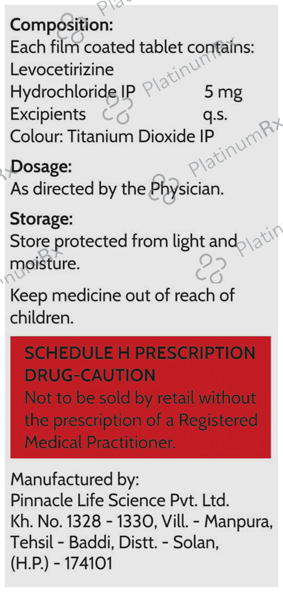 Kriam Pharma Levocetirizine 5mg Tablet 10s