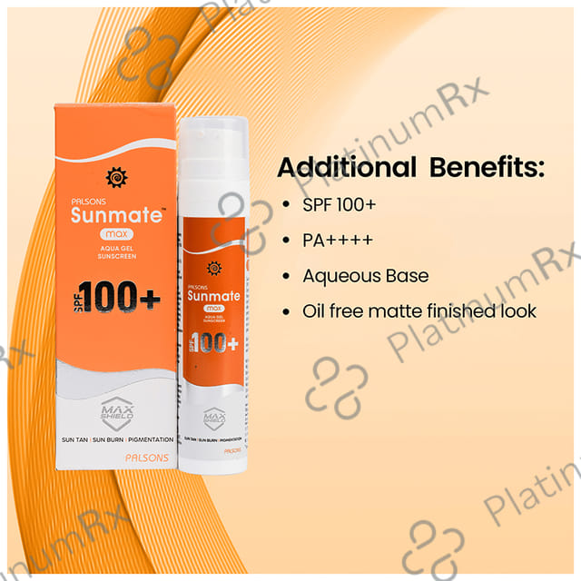 Sunmate Max Aqua Sunscreen SPF 100+ Gel 50gm