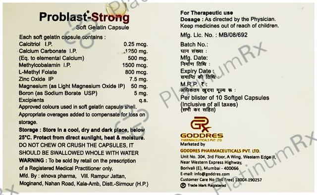 Problast Strong Capsule 10s