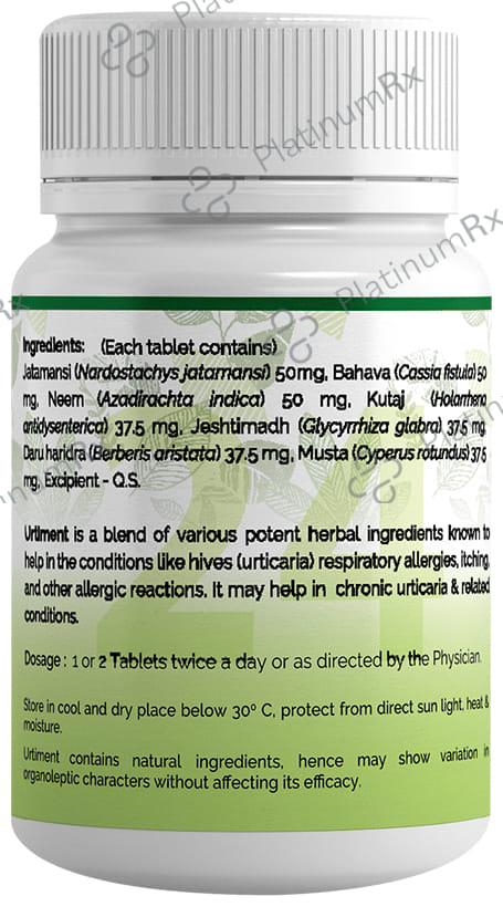 BVG Life Sciences Urtiment Manage Icthing & Eruptions Tablet 60 tablets