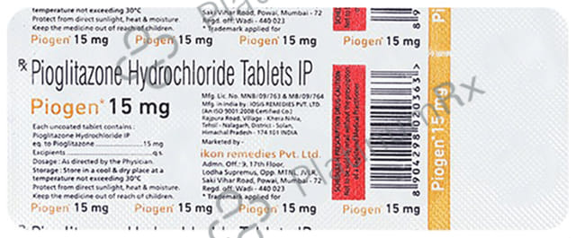 Piogen 15mg Tablet