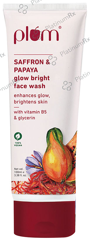 Plum Saffron & Papaya Glow Bright Face Wash