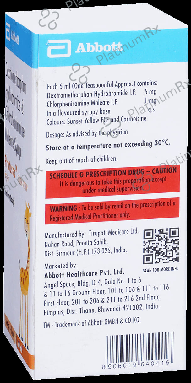 Protussa 1/5mg Cough Syrup 60ml