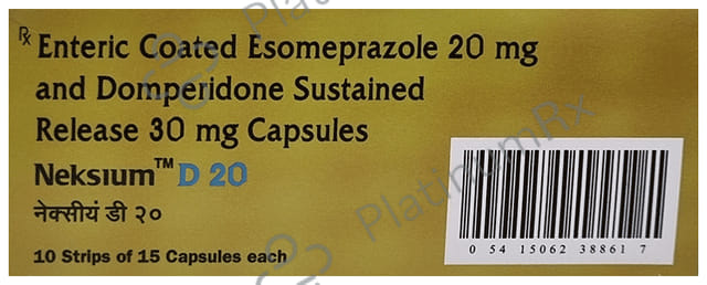 Neksium D 20/30mg Capsule SR 15s