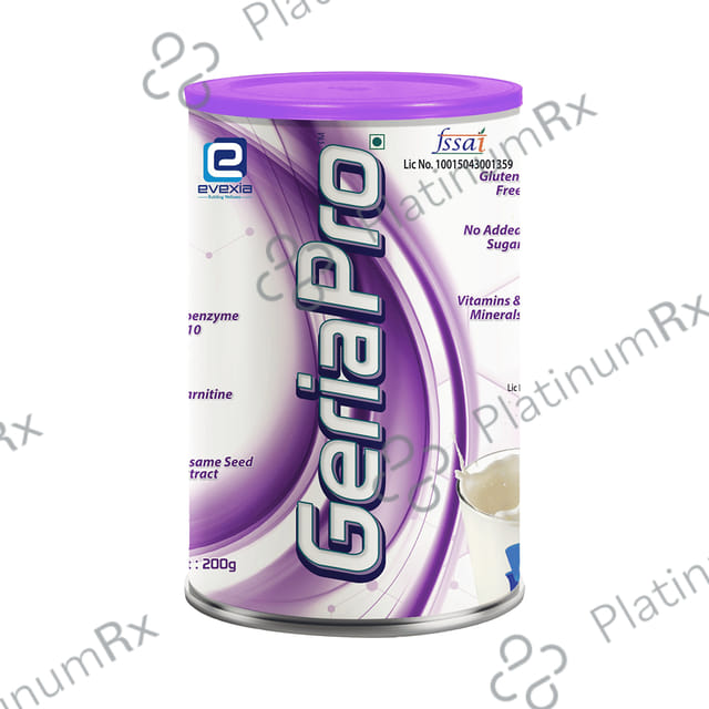 Evexia GeriaPro for Nutrition - No Added Sugar - Flavour Powder Vanilla 200 gm