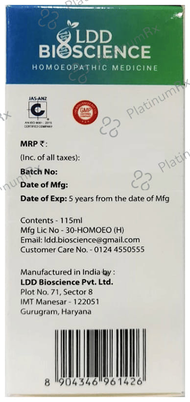 LDD Bioscience LDD Appetiser Syrup 115 ml