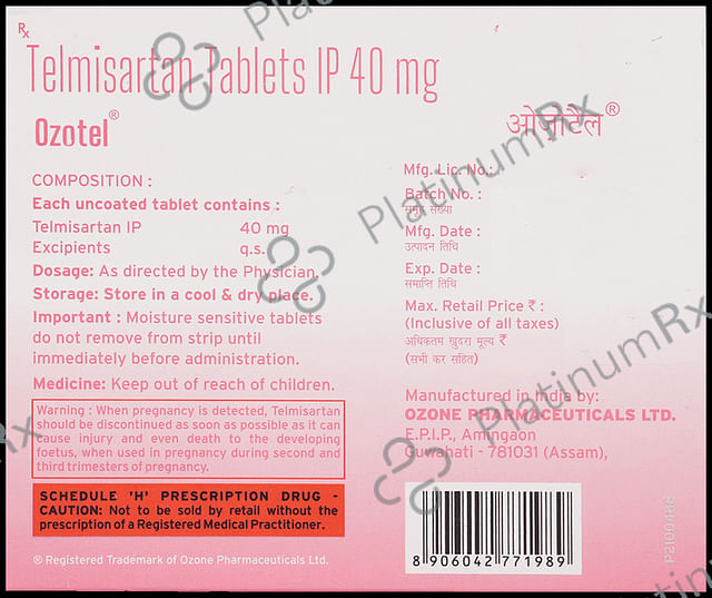 Ozotel 40mg Tablet 30s