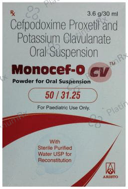 Monocef O CV 50/31.25mg Dry Syrup 30ml