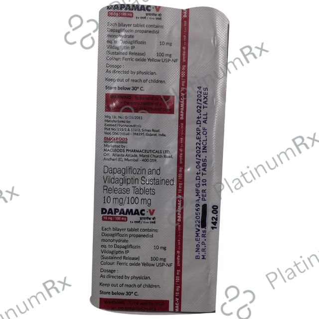 Dapamac V 10/100mg Tablet SR 10s