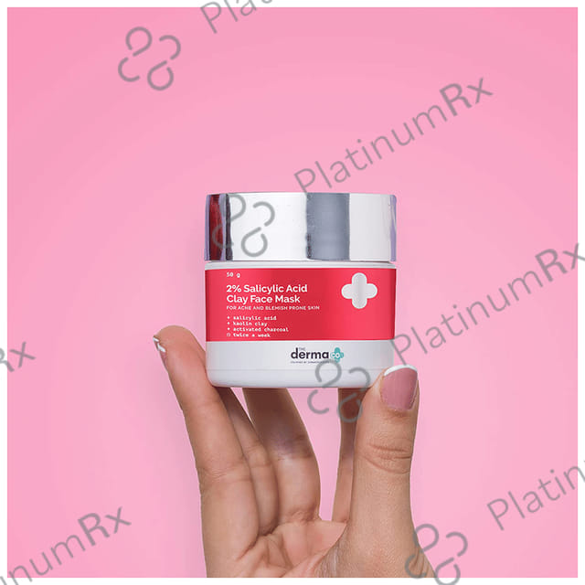 The Derma Co 2% Salicylic Acid Clay Face Mask - For Acne & Blemish Prone Skin
