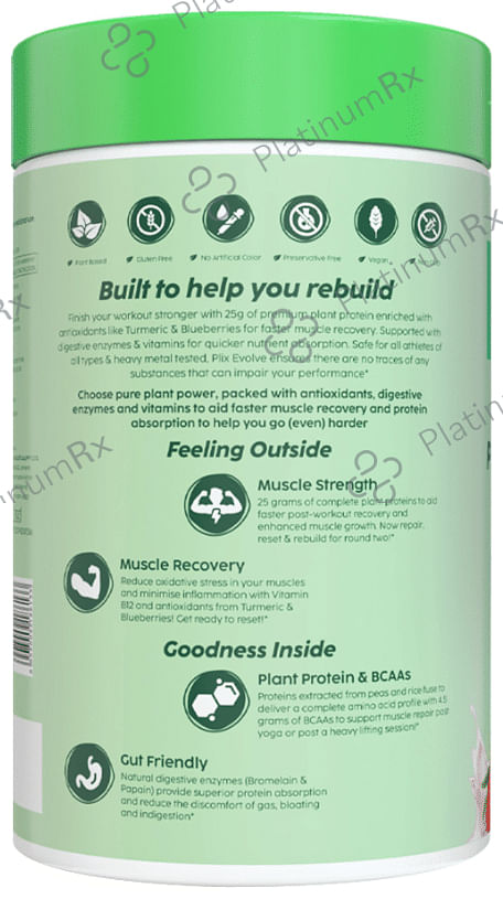 Plix Evolve Plant Protein Shake Powder (1kg Each) Mixed Berry