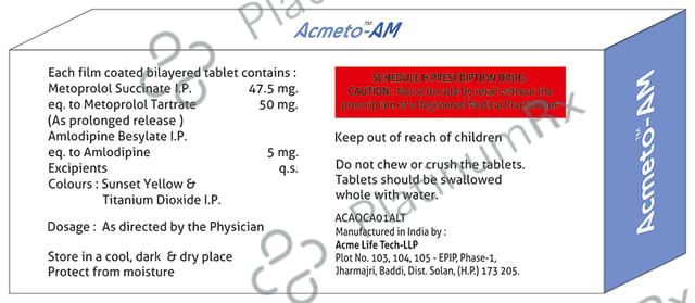 Acmeto AM 5/50mg Tablet PR 10s