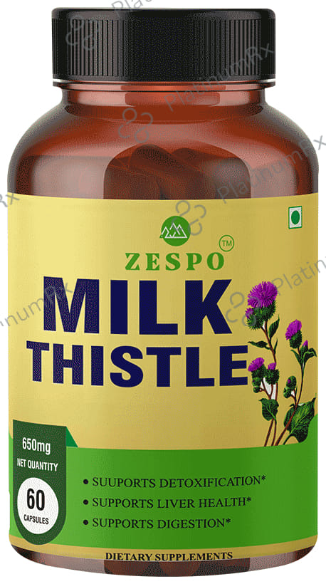 Zespo Milk Thistle 650mg Capsules (60 Each) 1 Bottle