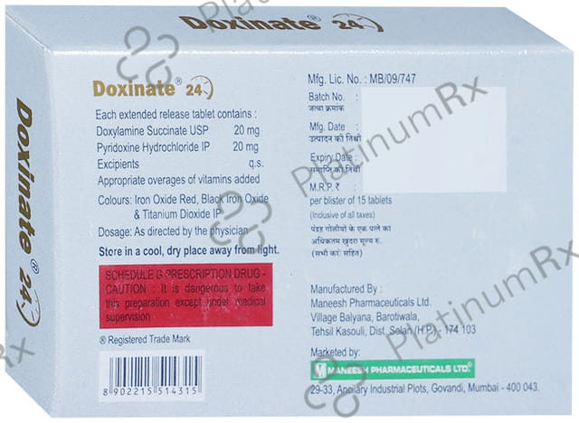 Doxinate 24 40mg Tablet ER 15s