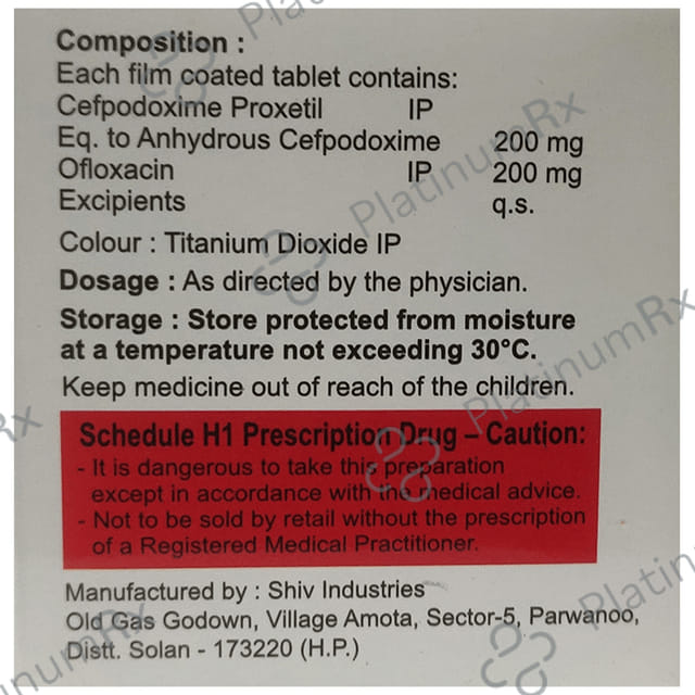 Sactum Ofx 200/200mg Tablet 10s