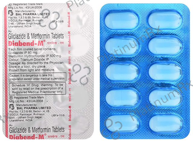 Diabend M 80/500mg Tablet 10s