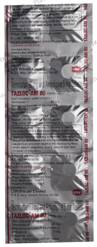 Tazloc AM 80 5/80mg Tablet 10s
