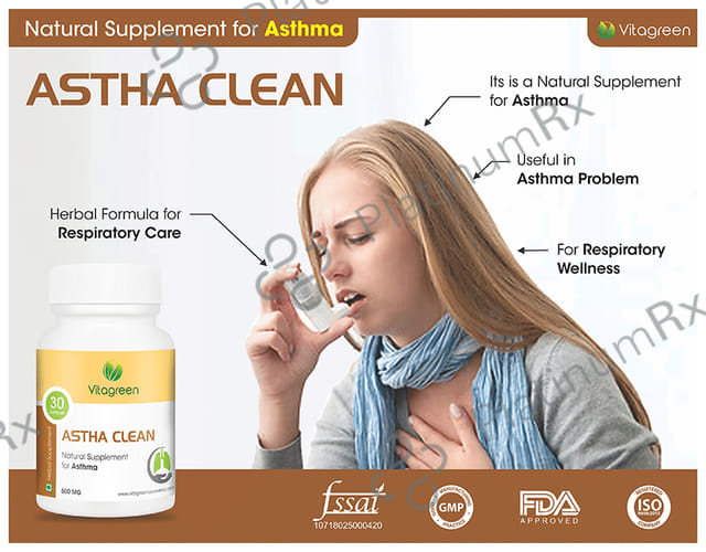 Vitagreen Astha Clean 500mg Capsule