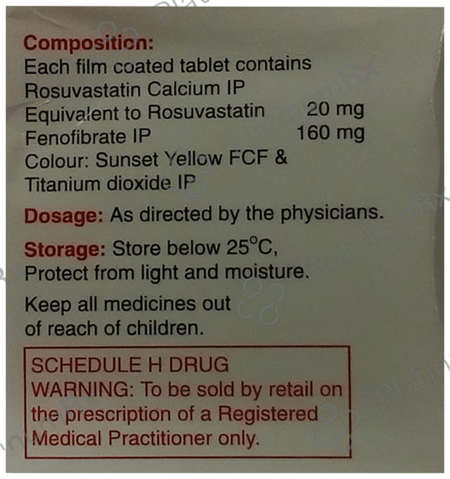 Razel F 20 Forte 20/160mg Tablet 10s