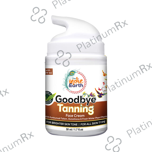 The Indie Earth Goodbye Tanning SPF 50 Face Cream 50ml