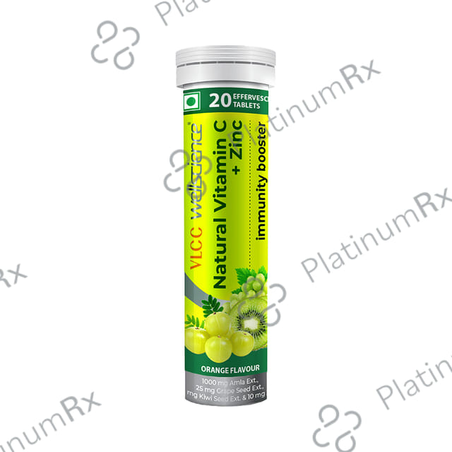 VLCC Wellscience Natural Vitamin C + Zinc Immunity Booster Effervescent Tablet Orange